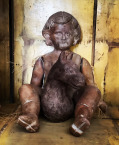 #20 Clay Sculpure Old Mexican Papier Mache Doll Mold