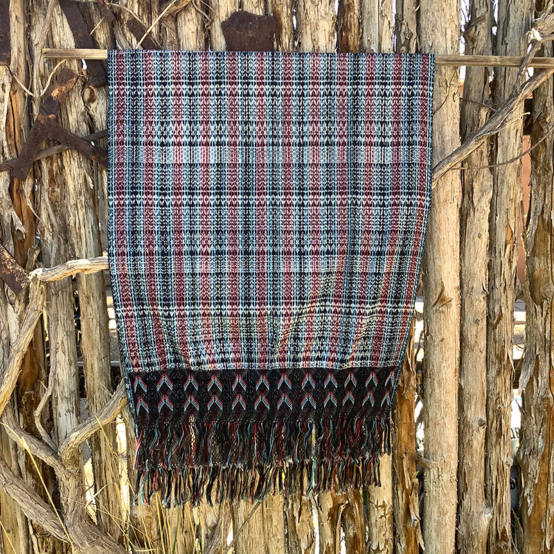 #26t Ikat Rebozo Weaving (78&#039;x28&#039;) Mexico