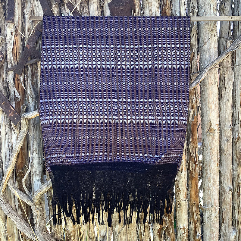 #135t Traditional Ikat Rebozo Weaving (78&#039;x 28&#039;) Mexico