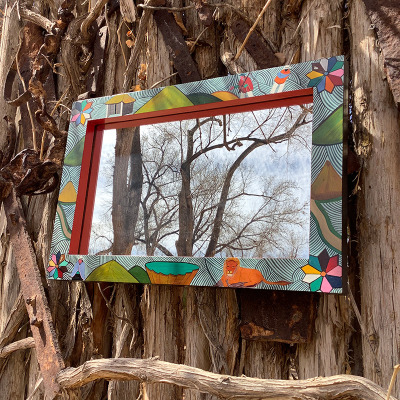 #5 Hand Painted Mirror Pujili Purchase Options & Details