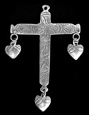 Cross with Heart Dangles Purchase Options & Details