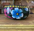 #40 Misc Vintage Painted Gourd Michoacan