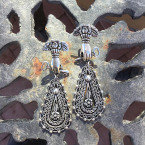 #43 Earrings Hand W Key Sterling Silver Earrings
