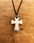#175 Pendant Hollow Formed Cross Sterling Silver