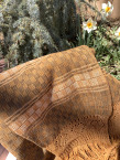 #123 Textile 100percent Cotton Shawl Brown Oaxaca