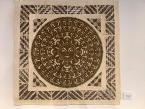 #61misc Amate Handmade Bark Paper And Cutouts, Espiritu Del Platano (23.5&#039;x23.5&#039;) Mexico