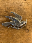 #33 Cast Sterling Silver Pin, Eagle W Snake (28mm X 45mm)