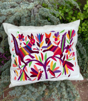 #105t Otomi Embroidered Pillow Purchase Options & Details