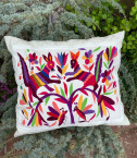 #105t Otomi Embroidered Pillow (17&#039;x19&#039;) Mexico