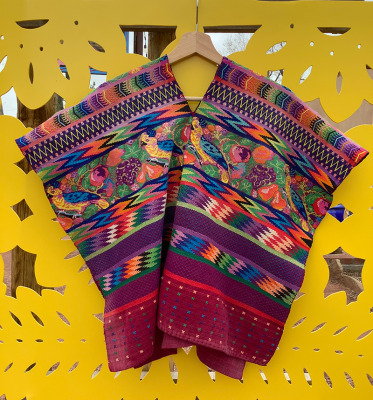 #115 Backstrap Woven Huipil Birds & Fruit, Central Highlands San Antonio Aguas Caliente Purchase Options & Details
