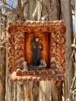#25r Vintage San Antonio Retablo In Carved Frame (5&#039;x6&#039;) Bolivia