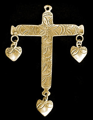 Cross with Heart Dangles Purchase Options & Details